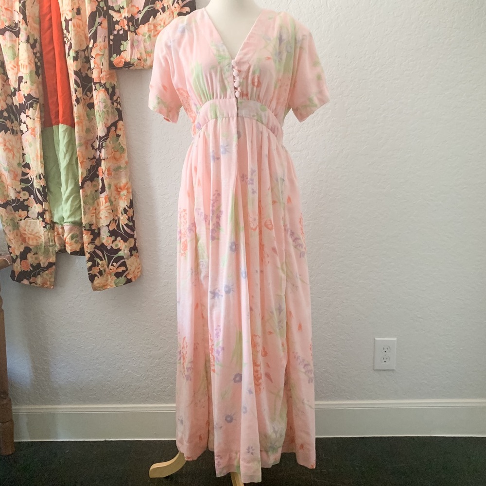 Vintage Floral Maxi Dress